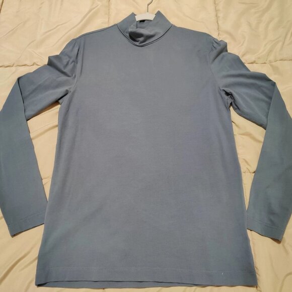Men’s H&M Turtleneck Sweater Blue Slim Fit Pullover Size Medium - Picture 1 of 3